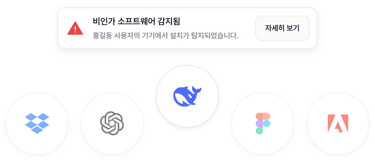 비인가 소프트웨어 감지 알림